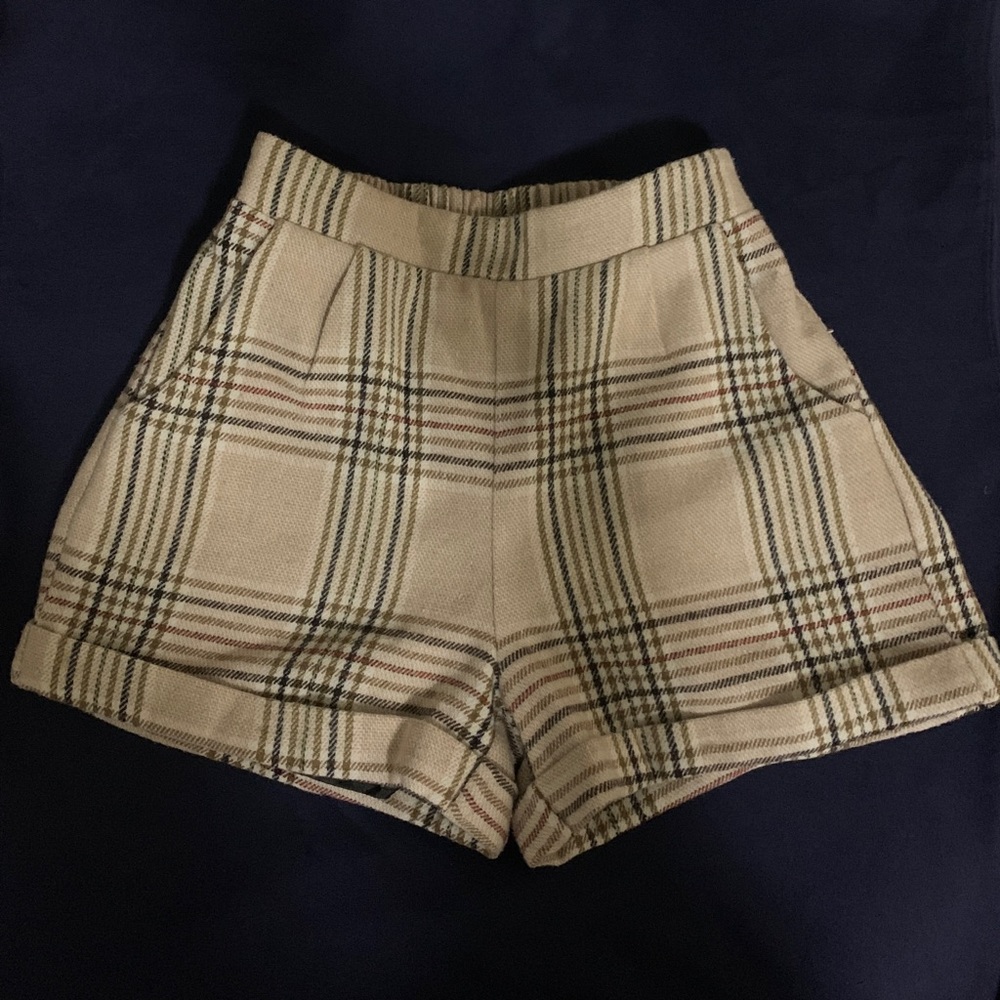 Vintage Check Pocket Shorts Sage the Label